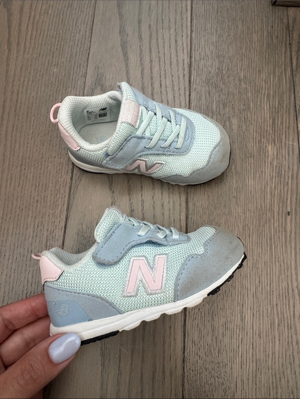 Toddler New Balance 515 Sky Blue Cotton Pink US5 Walker Sneakers EU21